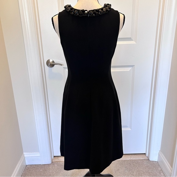 Talbots Black Sleeveless Dress with Removable Jeweled Collar Size 6 Petite - Picture 2 of 6